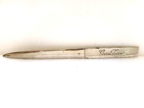 Vintage metal paper cutter - cutter,