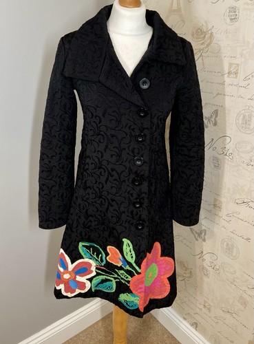 Desigual black coat size - size, 10