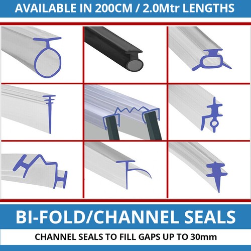 Channel shower seal - shower, bi-fold
