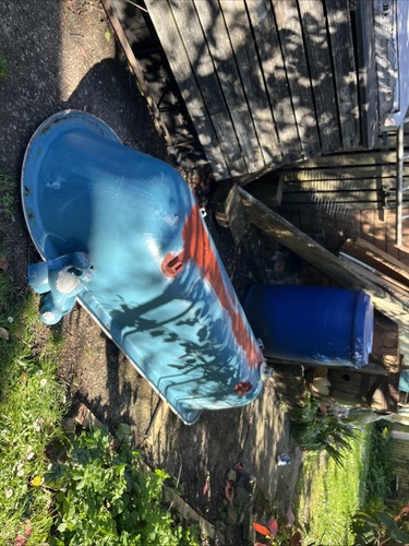 Antique victorian iron bath - iron,