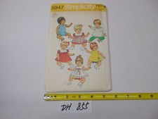 5947 Vintage Simplicity Sewing Pattern Wardrobe For Large Dolls 18-20"