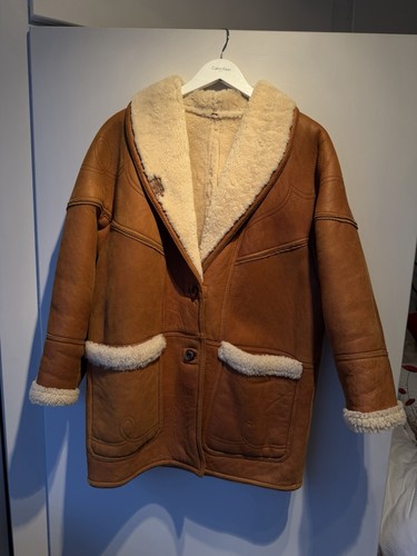 Vintage shearling leather