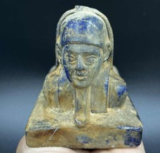 Ancient Egyptian rare king sleeping figure lapis stone