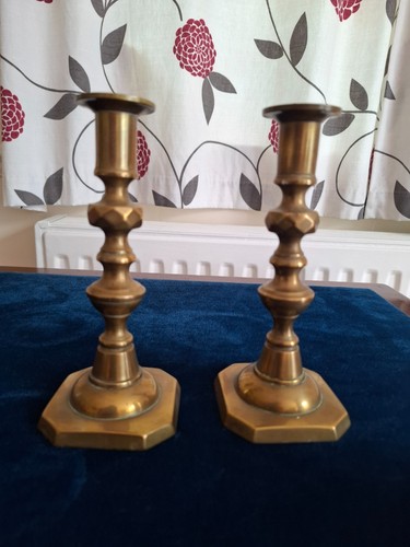 Vintage brass candle sticks - candle,