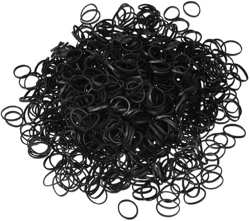 250x mini black hair - hair, elastics