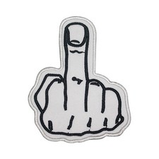  Middle Finger Biker Patch