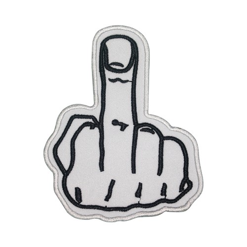 Middle finger biker patch - ,