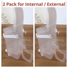 2pk Plastic SEED HOPPERS PLASTIC Internal or External CAGE FINCH & CANARY etc