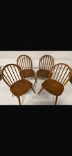 4x Vintage Retro Mid Century ERCOL Windsor 370 Beech Modernist Dining Chairs
