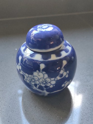 Vintage chinese miniature - miniature, blue