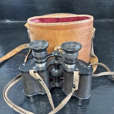 Vintage Leather Cased Pair Of