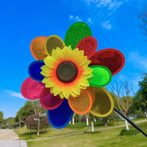 Large sunflower windmill - sunflower, lawn