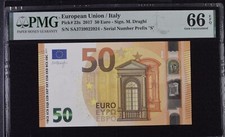 GEM UNC 50 Euro Italy European Union 2017 Draghi S027C5  P-23s prefix S 66 EPQ