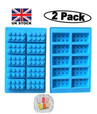 (2 PC) Lego Design Silicone Chocolate,Baking,Wax,Candy,Soap,Bath Bomb 20 Mould