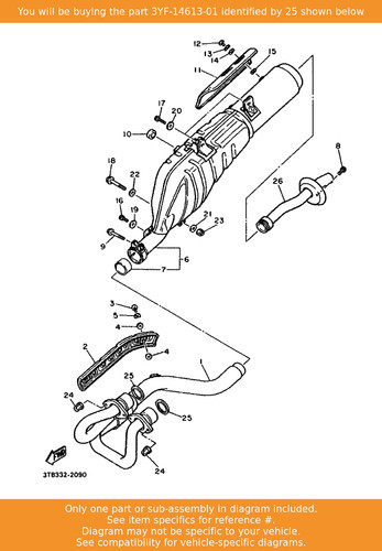 Yamaha gasket exhaust pipe - yamaha, gasket,