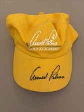 Signed Arnold Palmer Golf Academy Hat, Yellow