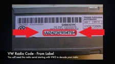 VW RADIO CODE - Anti Theft
