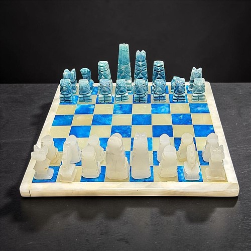 Antique blue white marble - &,
