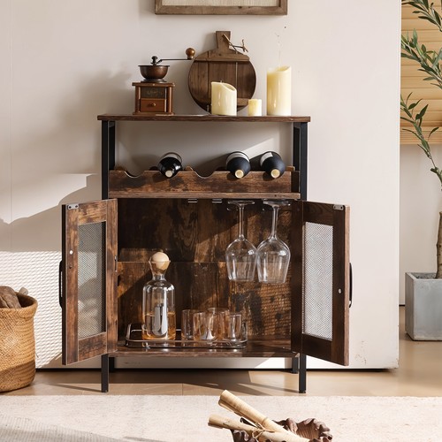 Industrial wine rack cabinet - wine,