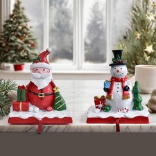 2x Santa & Snowman Christmas