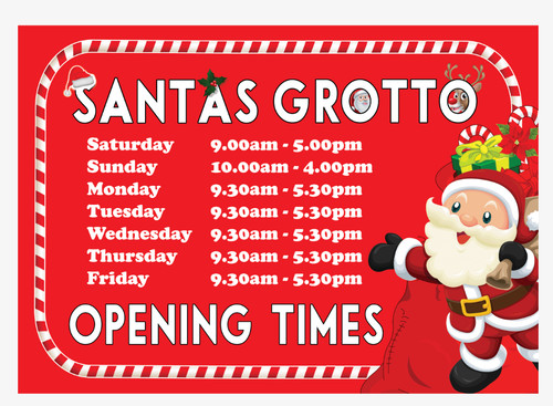 Santas grotto opening times - opening,