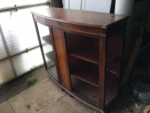 10181 mahogany display cabinet - mahogany,