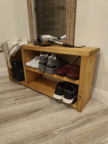 Handmade wooden shoe - wooden, two