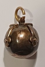 Antique 9ct Gold & Silver? Masonic Orb Ball Fob Pendant 7.3g Cross
