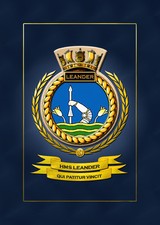 HMS LEANDER SHIPS BADGE/CREST
