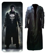 The Punisher Frank War Zone Thomas Jane Tactical Faux Leather Trench Coat