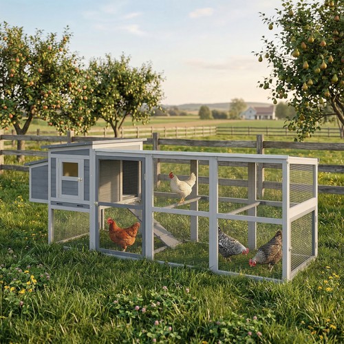 Pawhut large chicken coop - large,