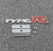 Chrome TYPER Type R Front Grille Grill Metal Badge For Civic Type R 2006+ FN2