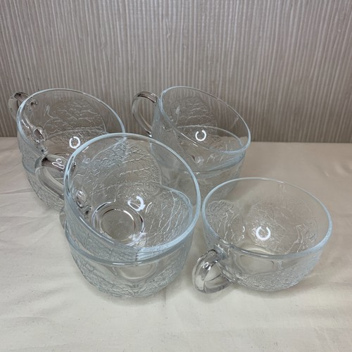 Vintage arcoroc glass cups - glass,