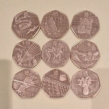 X9 RARE 2011 Olympic 50p Coins