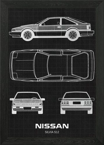 Nissan silvia s12 framed - s12, wall