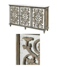 STUNNING HAND CARVED VENETIAN MIRRORED SIDEBOARD CUPBOARD CONSOLE TABLE