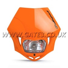 Polisport MMX Orange Universal E-Marked Road Legal MX Enduro Motocross Headlight