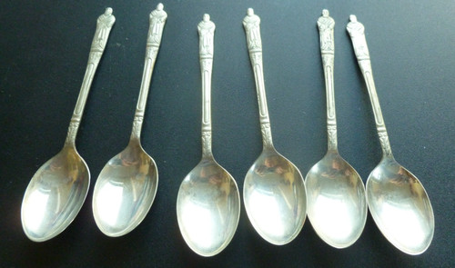 Nickel silver tea spoons - silver,