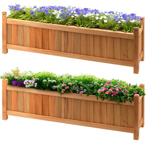 Wooden rectangular garden - wooden,