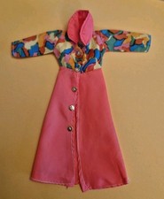 Vintage Sindy Fashion Sized Doll 1970s Style Brightly Coloured Coat Dress