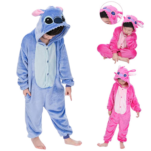 Blue pink stitch animal kids - blue,