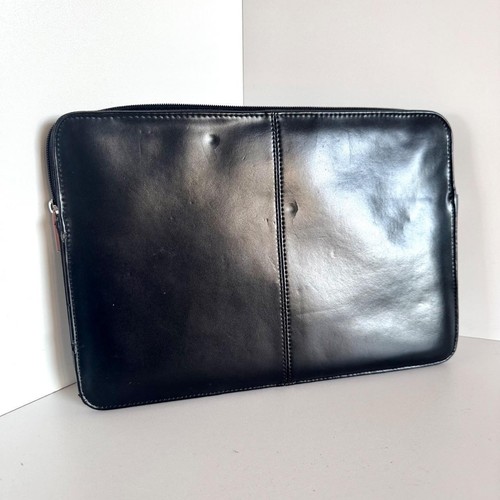 Knomo black leather laptop