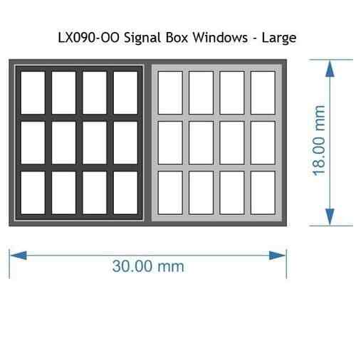 Large signal box windows - large, pack