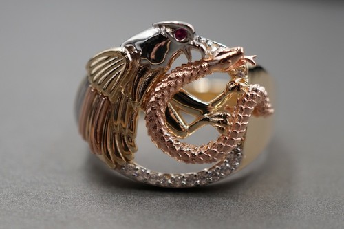 14k solid yellow gold tri - 14k,