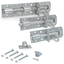 Heavy Duty Hot Dip Galvanised Sliding Brenton Bolt for Gates, Barn Doors, Garage