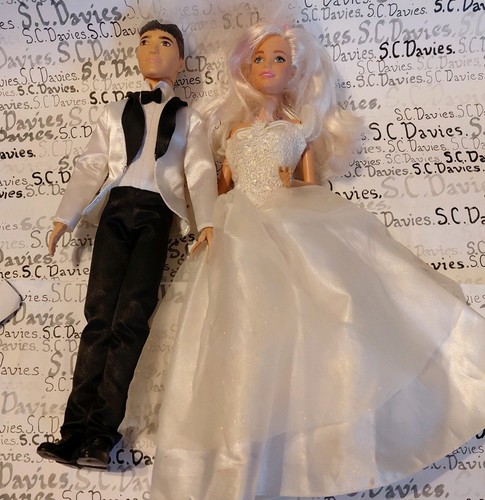 Barbie bride and groom - and,