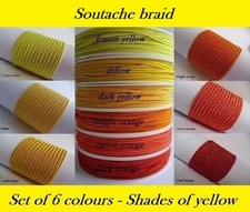 Soutache Braid Cord 6 colours