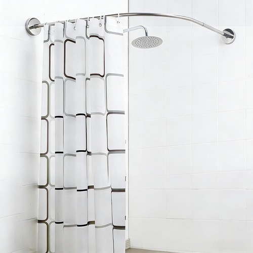 Shower curtain rail shape - shower,