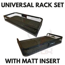 ATV FRONT & REAR SET Cargo Basket Quad Front Rack Back Box Luggage Carrier Rack