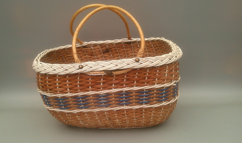 Vintage woven wicker plastic - woven, &